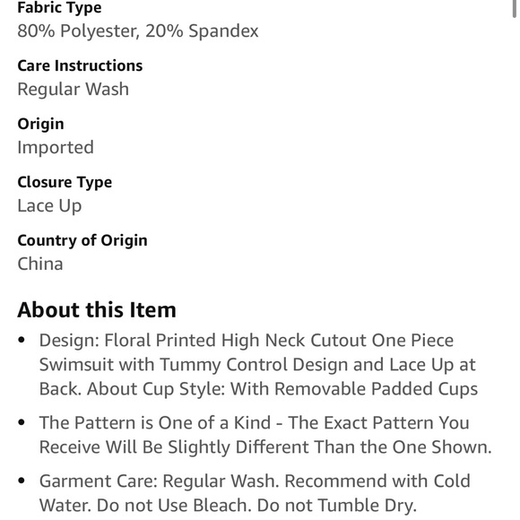 🌺SOLD FLORAL ONE PIECE SWIMSUIT - Picture 14 of 14